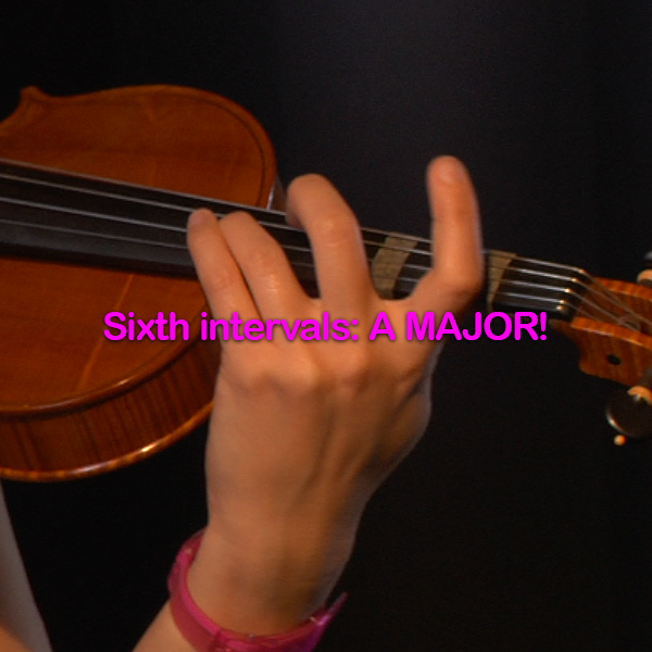Lesson 147: Sixth intervals: A MAJOR! - violino online, play violin online,   - tocar violin online, уроки игры на скрипке, Metodo Mirkovic - cours de violon en ligne, geige online lernen