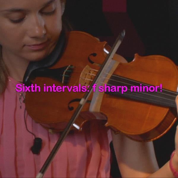 Lesson 148: Sixth intervals: f sharp minor! - violino online, play violin online,   - tocar violin online, уроки игры на скрипке, Metodo Mirkovic - cours de violon en ligne, geige online lernen