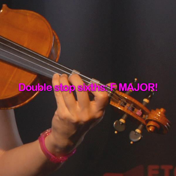 Lesson 160: Double stop sixths: F MAJOR! - violino online, play violin online,   - tocar violin online, уроки игры на скрипке, Metodo Mirkovic - cours de violon en ligne, geige online lernen