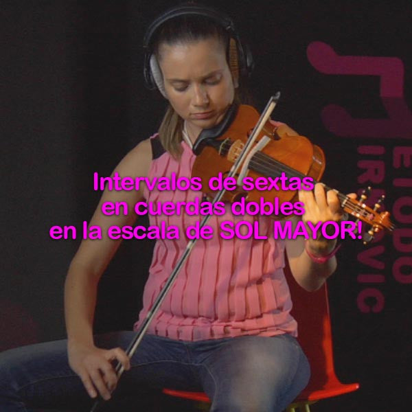 162: intervalos  de    sextas    en    cuerdas    dobles    en    la    escala    de    SOL    MAYOR    ! - violino online, play violin online,   - tocar violin online, уроки игры на скрипке, Metodo Mirkovic - cours de violon en ligne, geige online lernen