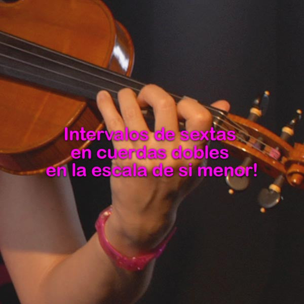 165:  intervalos    de    sextas    en    cuerdas    dobles    en    la    escala    de    si    menor    ! - violino online, play violin online,   - tocar violin online, уроки игры на скрипке, Metodo Mirkovic - cours de violon en ligne, geige online lernen