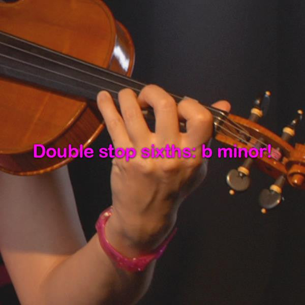 Lesson 165:Double stop sixths: b minor! - violino online, play violin online,   - tocar violin online, уроки игры на скрипке, Metodo Mirkovic - cours de violon en ligne, geige online lernen