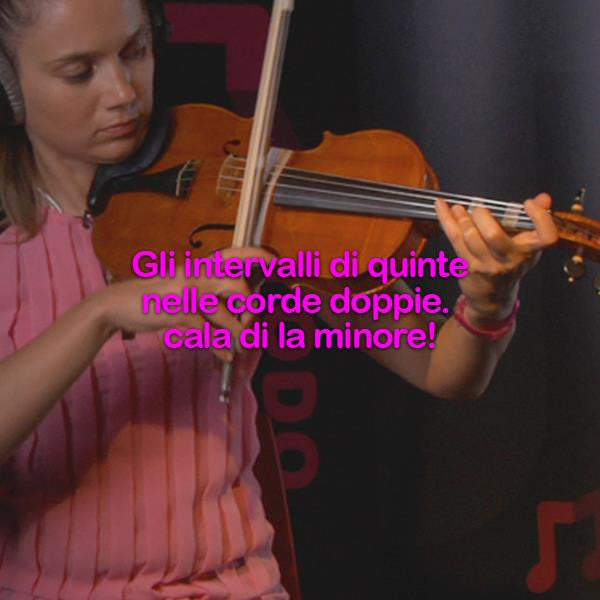 Lezione 167 : Gli intervalli delle quinte nelle corde doppie: scala di la minore! - violino online, play violin online,   - tocar violin online, уроки игры на скрипке, Metodo Mirkovic - cours de violon en ligne, geige online lernen