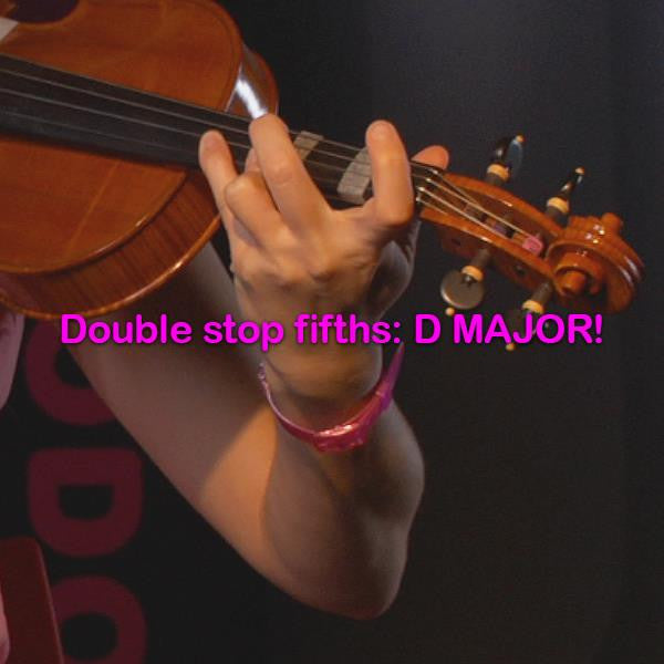 Lesson 172:Double stop fifths: D MAJOR! - violino online, play violin online,   - tocar violin online, уроки игры на скрипке, Metodo Mirkovic - cours de violon en ligne, geige online lernen