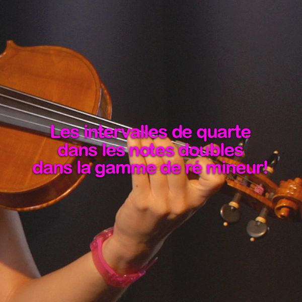 Leçon 177: Les intervalles de quarte dans les notes doubles dans la gamme de ré mineur! - violino online, play violin online,   - tocar violin online, уроки игры на скрипке, Metodo Mirkovic - cours de violon en ligne, geige online lernen