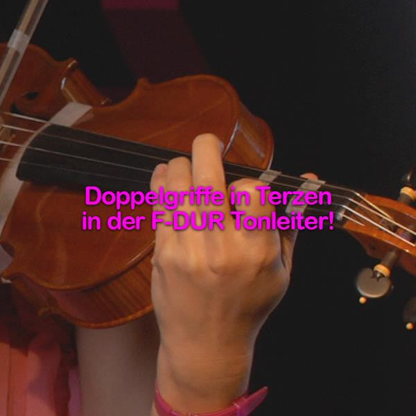 Folge 184: Doppelgriffe in Terzen in der F-DUR Tonleiter! - violino online, play violin online,   - tocar violin online, уроки игры на скрипке, Metodo Mirkovic - cours de violon en ligne, geige online lernen