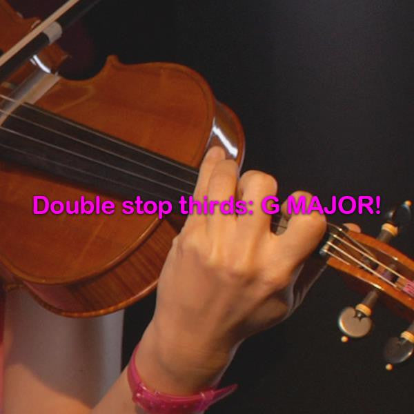 Lesson 186: Double stop thirds: G MAJOR! - violino online, play violin online,   - tocar violin online, уроки игры на скрипке, Metodo Mirkovic - cours de violon en ligne, geige online lernen