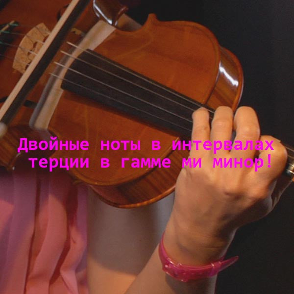 Серия 187 : Двойные ноты в интервалах терции в гамме ми минор! - violino online, play violin online,   - tocar violin online, уроки игры на скрипке, Metodo Mirkovic - cours de violon en ligne, geige online lernen