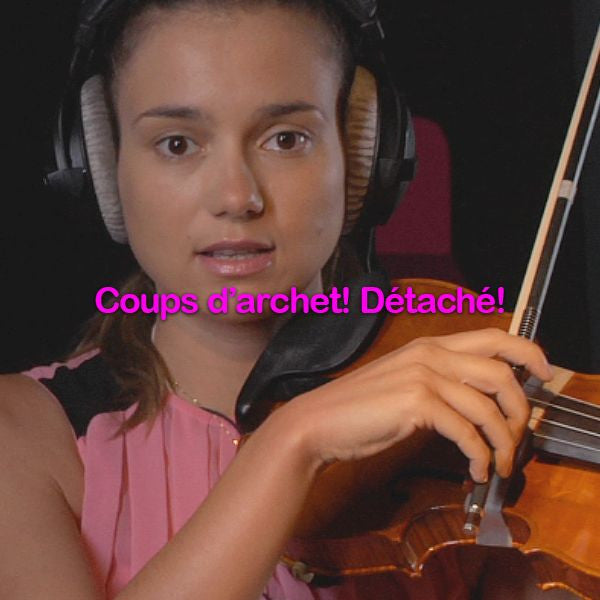 Leçon 190: Coups d’archet! détaché! - violino online, play violin online,   - tocar violin online, уроки игры на скрипке, Metodo Mirkovic - cours de violon en ligne, geige online lernen