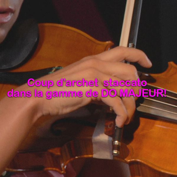 Leçon 191: Coup d’archet  staccato dans la gamme de DO MAJEUR! - violino online, play violin online,   - tocar violin online, уроки игры на скрипке, Metodo Mirkovic - cours de violon en ligne, geige online lernen