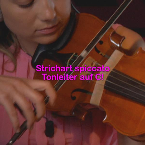 Folge 194: Strichart spiccato - Tonleiter auf C! - violino online, play violin online,   - tocar violin online, уроки игры на скрипке, Metodo Mirkovic - cours de violon en ligne, geige online lernen