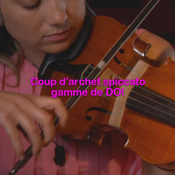 Leçon 194: Coup d’archet spiccato-gamme de DO! - violino online, play violin online,   - tocar violin online, уроки игры на скрипке, Metodo Mirkovic - cours de violon en ligne, geige online lernen