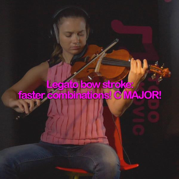 Lesson 195: Legato bow stroke: faster combinations! C MAJOR! - violino online, play violin online,   - tocar violin online, уроки игры на скрипке, Metodo Mirkovic - cours de violon en ligne, geige online lernen