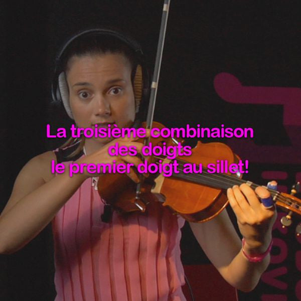 Leçon 033: La troisième combinaison des doigts - le premier doigt au sillet! - violino online, play violin online,   - tocar violin online, уроки игры на скрипке, Metodo Mirkovic - cours de violon en ligne, geige online lernen