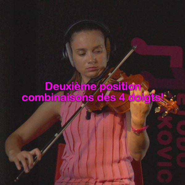 Leçon 046: Deuxième position-combinaisons des 4 doigts! - violino online, play violin online,   - tocar violin online, уроки игры на скрипке, Metodo Mirkovic - cours de violon en ligne, geige online lernen