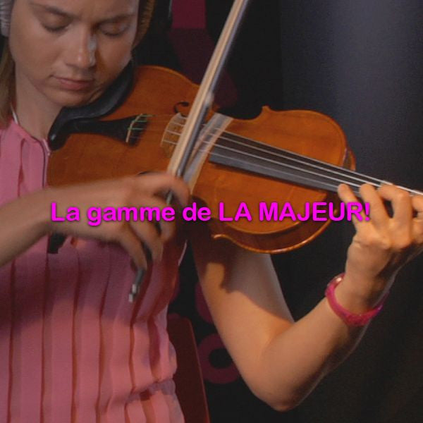 Leçon 075: La gamme de LA MAJEUR! - violino online, play violin online,   - tocar violin online, уроки игры на скрипке, Metodo Mirkovic - cours de violon en ligne, geige online lernen