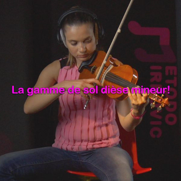 Leçon 080: La gamme de sol dièse mineur! - violino online, play violin online,   - tocar violin online, уроки игры на скрипке, Metodo Mirkovic - cours de violon en ligne, geige online lernen